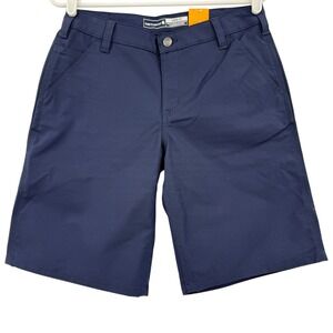 Carhartt Women's Rugged Flex Navy Canvas Work Shorts Size 6 NWT 10" Inseam